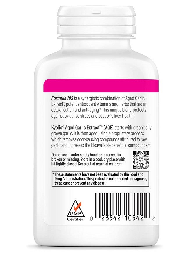 Kyolic Aged Garlic Extract Formula 105, Detox & Anti-Aging, 200 Capsules (Packaging May Vary) - Image 2
