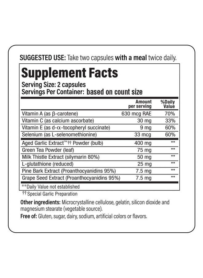 Kyolic Aged Garlic Extract Formula 105, Detox & Anti-Aging, 200 Capsules (Packaging May Vary) - Image 4