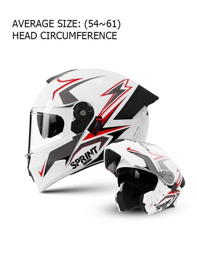 Generic Motorcycle helmet flip up helmet ABS material  DOT qualification fashionable for men and women - Image 1