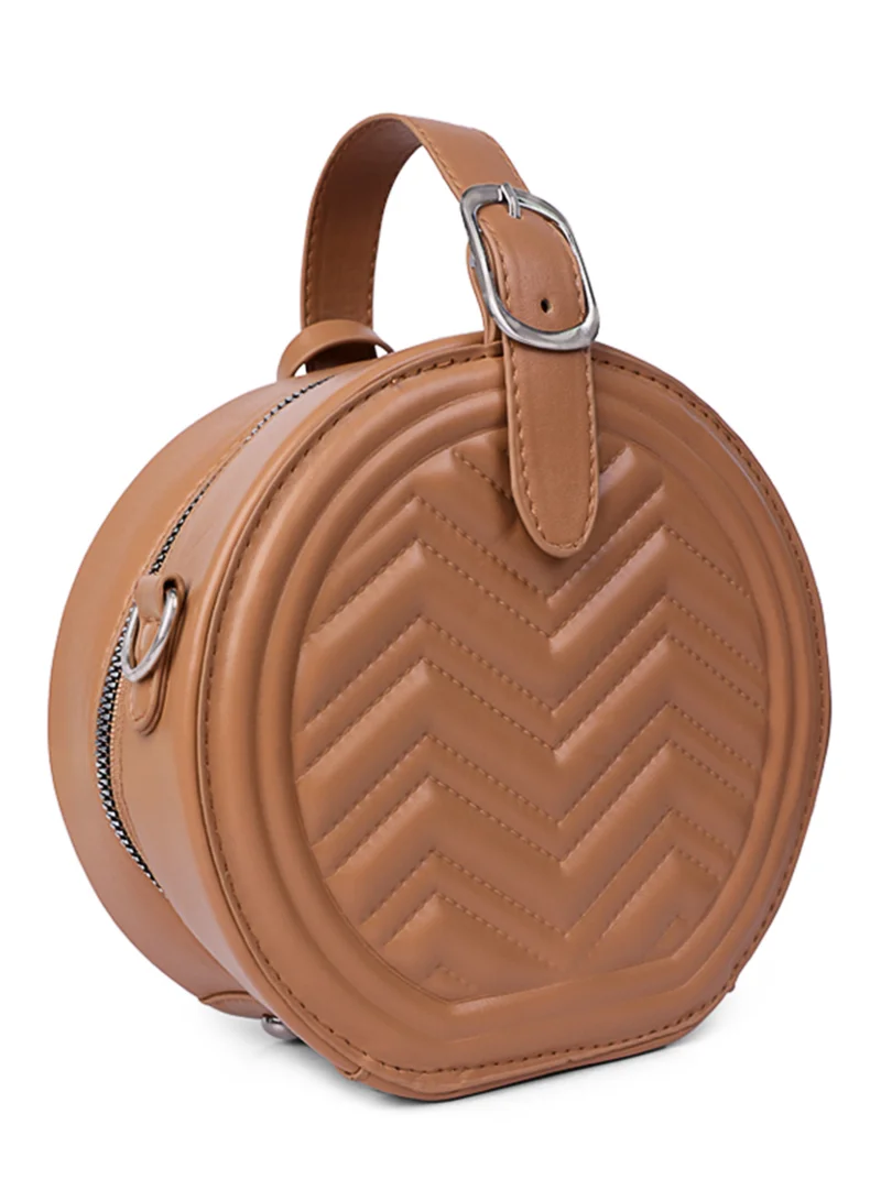 London Rag Tan Round Quilted Sling Bag