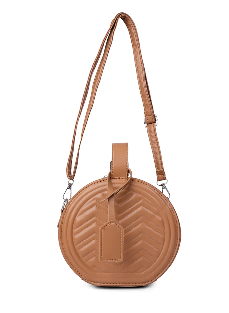London Rag Tan Round Quilted Sling Bag