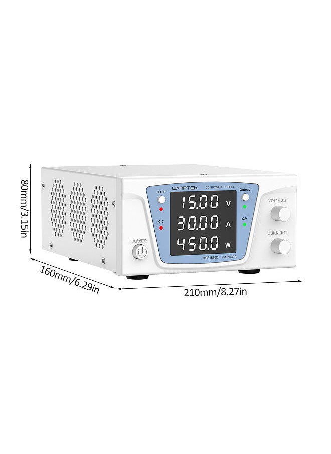 wanptek DC Power Supply Variable 15V 30A Bench Power Supply High Power with 4-Digit LED Display Adjustable Switching Power Supply  - Image 3