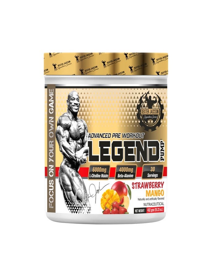 DEXTER JACKSON ديكستر جاكسون ليجند بومب قبل التمرين - نكهة الفراولة والمانجو | تركيبة متقدمة | 432غ، 30 حصة - Image 1