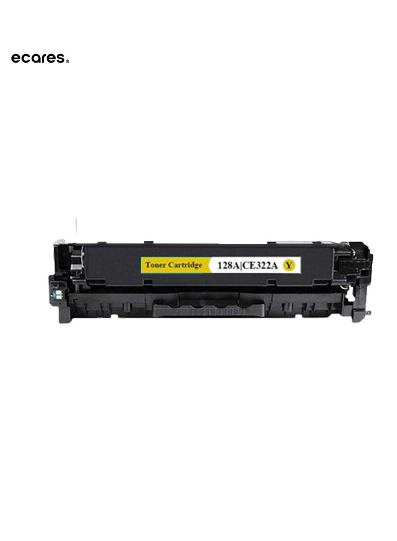 ECARES® 128A Compatible Toner Cartridge CE322A for HP Color Laserjet CP1525n CP1525nw CM1415fn CM1415fnw Printer (Yellow) - Image 1