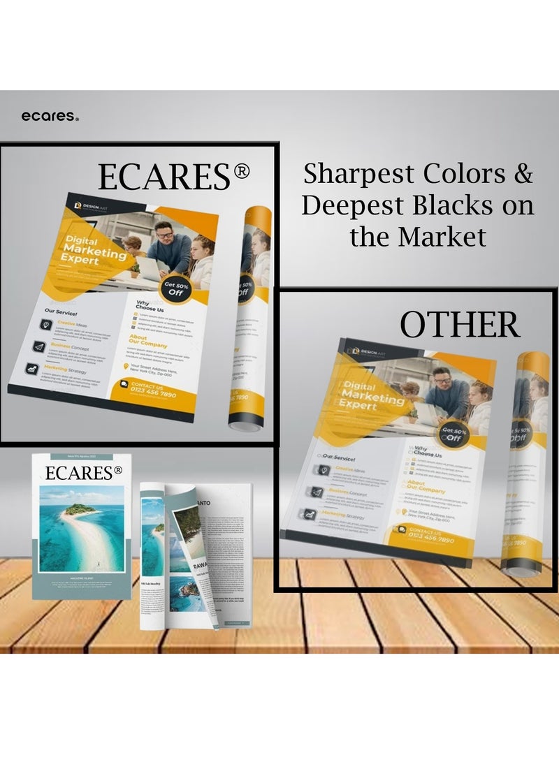 ECARES® 128A Compatible Toner Cartridge CE322A for HP Color Laserjet CP1525n CP1525nw CM1415fn CM1415fnw Printer (Yellow) - Image 2