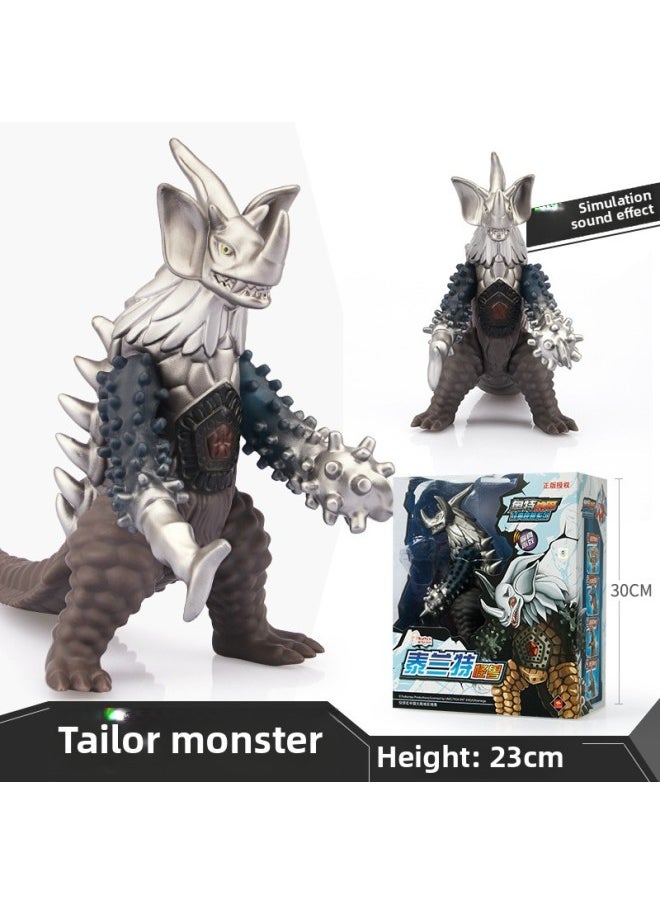 Generic - Ultraman Toy Doll Full Series Large Super Large Ultraman Telo Transfiguration Figure Suit Soft Glue Monster-Color:Soft Plastic Monster Tagate★Height 23cm (with Sound Effect) - Image 1