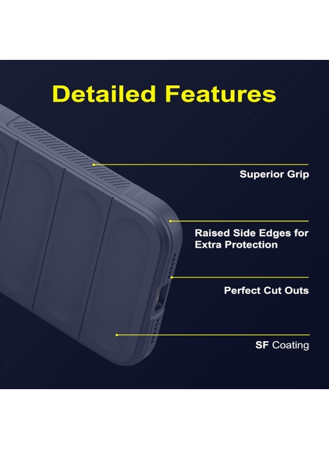 Premium Protection Back Silicone Case Compatible with Realme 14 Pro Plus 5G Magic Shield Shockproof Case with Camera Protection (Blue) - Image 3