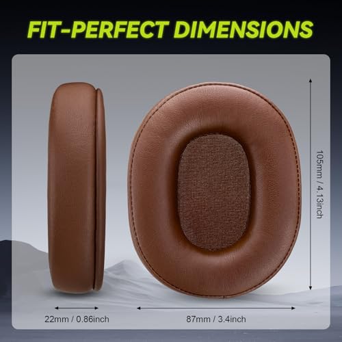 Aurivor Replacement Ear Pads Cushions for Audio-Technica ATH MSR-7, Headset Earpads Covers for M50X M40X M30X M20X, HyperX Cloud, SteelSeries Arctis 1 3 5 7 9 9X Pro Prime, Stealth 600, and More - Image 2
