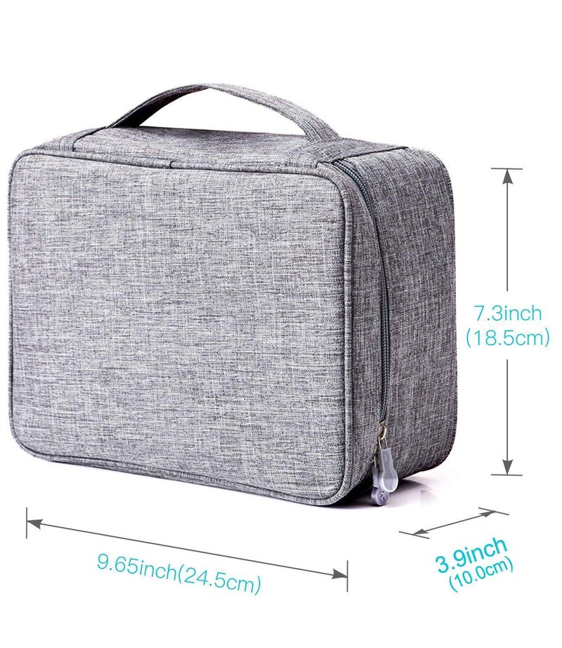 ZEBROC Waterproof Travel Electronic Gadget Organizer Case, Portable Zippered External Hard Drive Pouch for Data Cables, Chargers, Power Bank, Adapters, Phone, Plugs, Memory Card, USB - Image 2