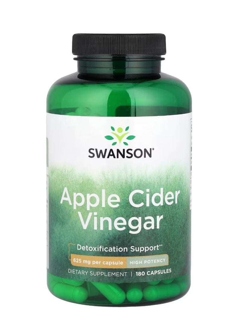 سوانسون خل التفاح عالي الفعالية 625 ملجم 180 كبسولة - Image 1