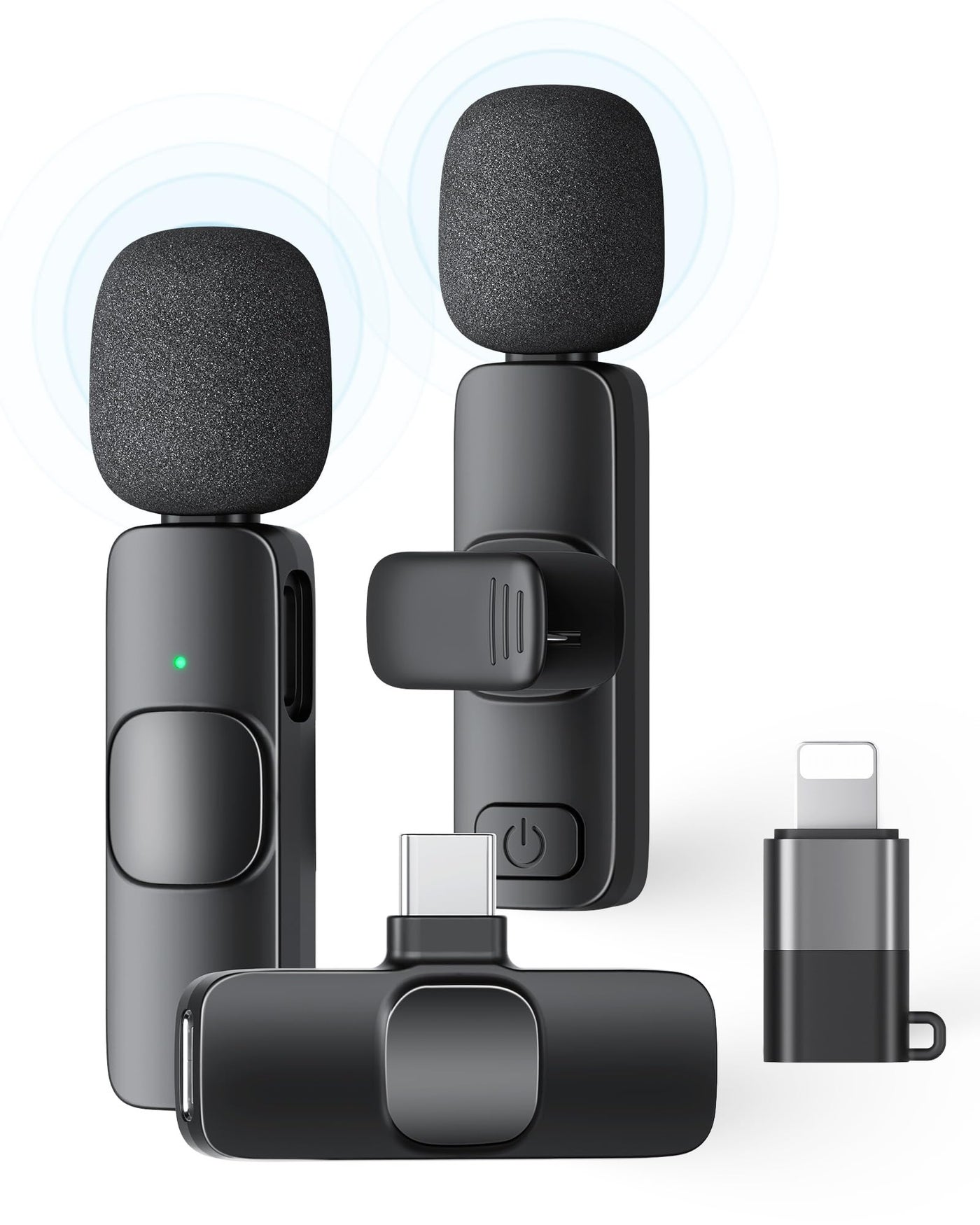 KUKIHO KUKIHO 2 Pack Wireless Lavalier Microphone For iPhone iPad And Android Phone Lapel Mic Z939A3273B2B496147342Z