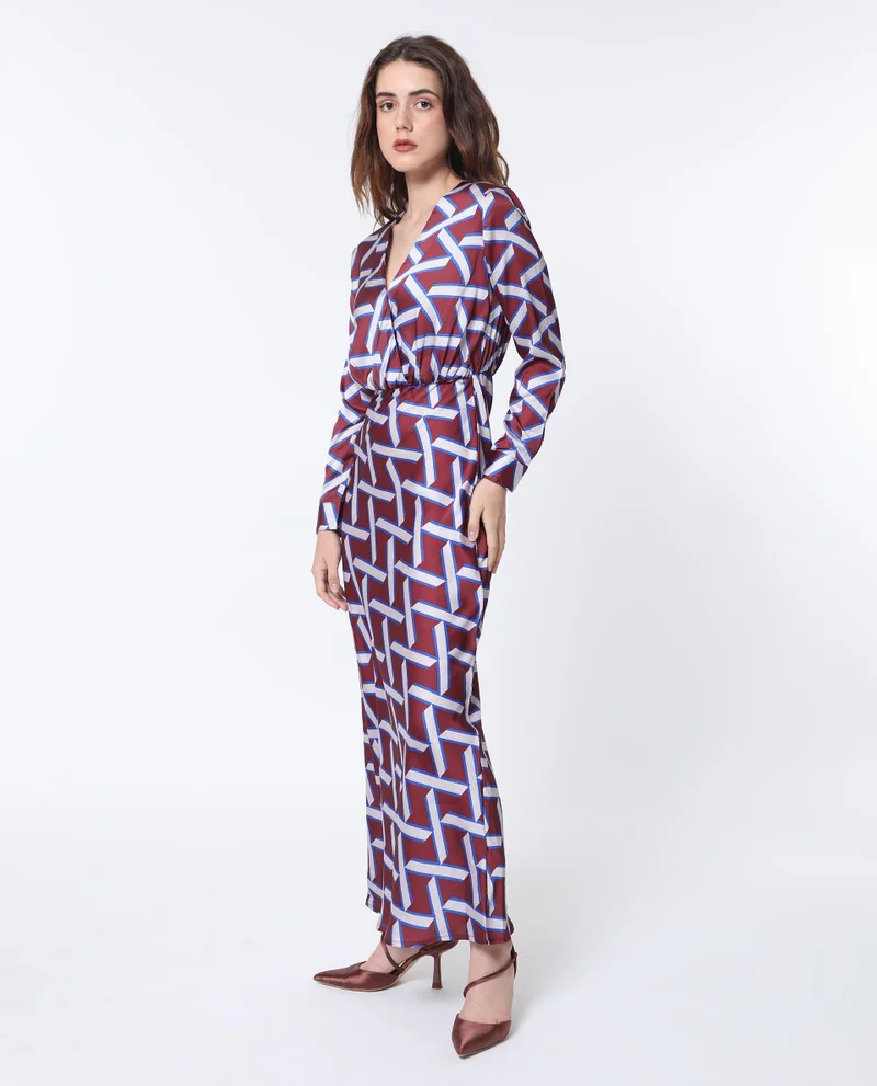 Rareism Women's Contemporary Geometry Maxi Dress