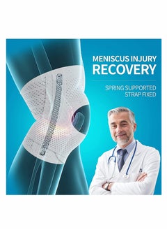KASTWAVE Knee Brace with Side Stabilizers Relieve Meniscal Tear Knee Pain ACL MCL Arthritis, Breathable Adjustable Knee Support Suitable for Men and Women with Sports Injuries  - Image 3