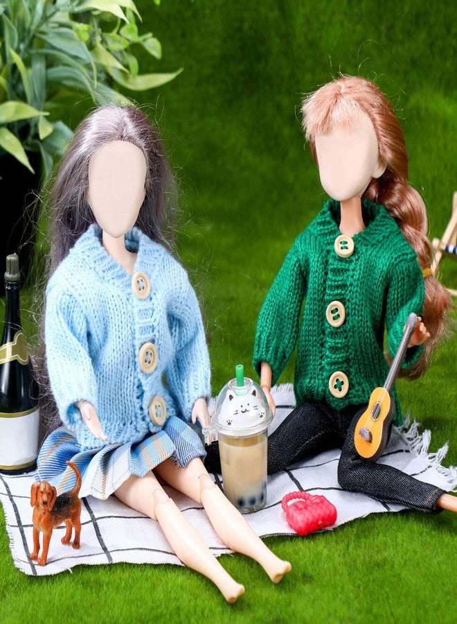 Bencailor 4 Pcs 11.5 Inch Doll Clothes Spring Sweater Hoodie 11.5 Inch Doll Accessories Sweater Set Clothing Decor(Classic Color) - Image 2