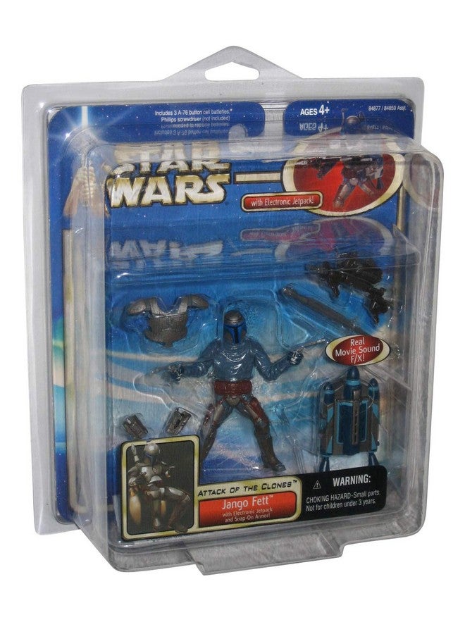 Star Wars JANGO FETT Deluxe Set AOTC Episode 2 w/ electronic jetpack and accessories