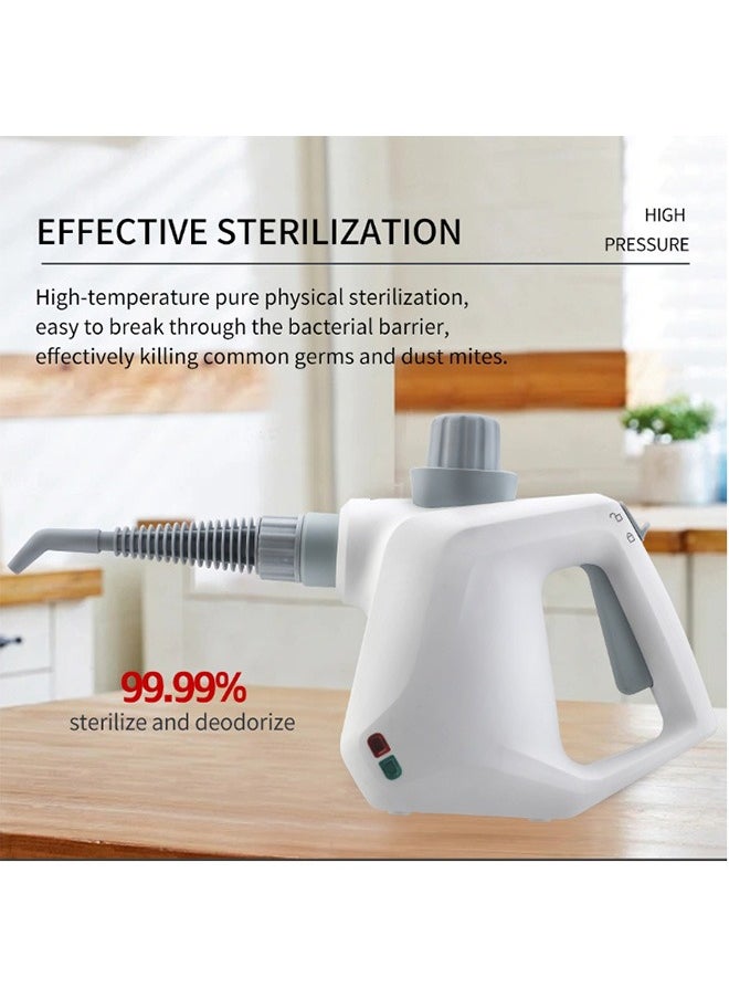 Joshberg - Handheld Steam Cleaner with 9-Pieces Accessories,1000W High Pressure Temperature Steam Cleaner,247cm Power Cord,250ML Tank for Car, Grout, Kitchen, Furniture - Image 1