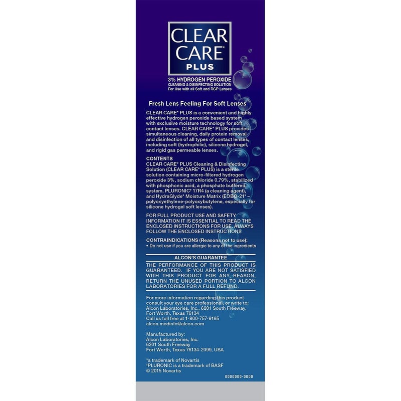 Clear Care Clear Care Plus with Hydraglyde Cleaning & Disinfecting Solution Twin Pack with 2 Lens Cases Included 16 oz  - Image 4