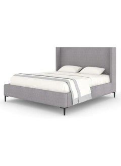 Bed and Mattress Zone Cloudy Tufted Fabric Bed 200x200 Super King Size Grey Color 
