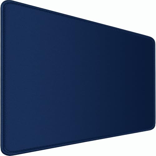 Naukay Large Mouse Pad, 31.5x15.7 inch Large Extended Computer Keyboard Mouse Mat, Water Resist Non-Slip Mousepad Rubber Base Long XXL Desk Mouse Pad for Work & Gaming, Office & Home, Dark Blue - Image 1