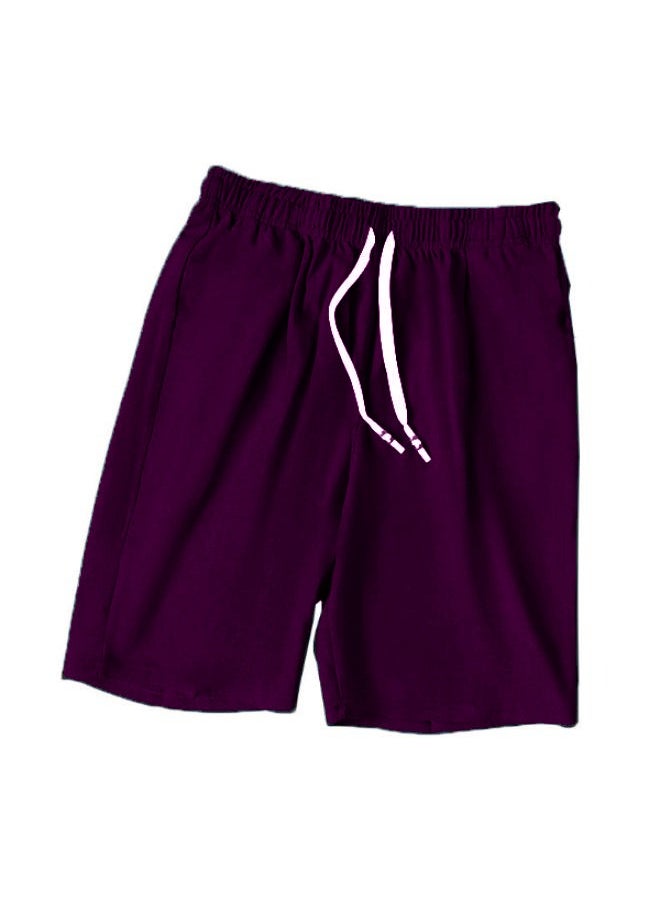 Casual Elastic Waist Drawstring Summer Pool Beach Shorts Linen for Men KU268  - Image 3