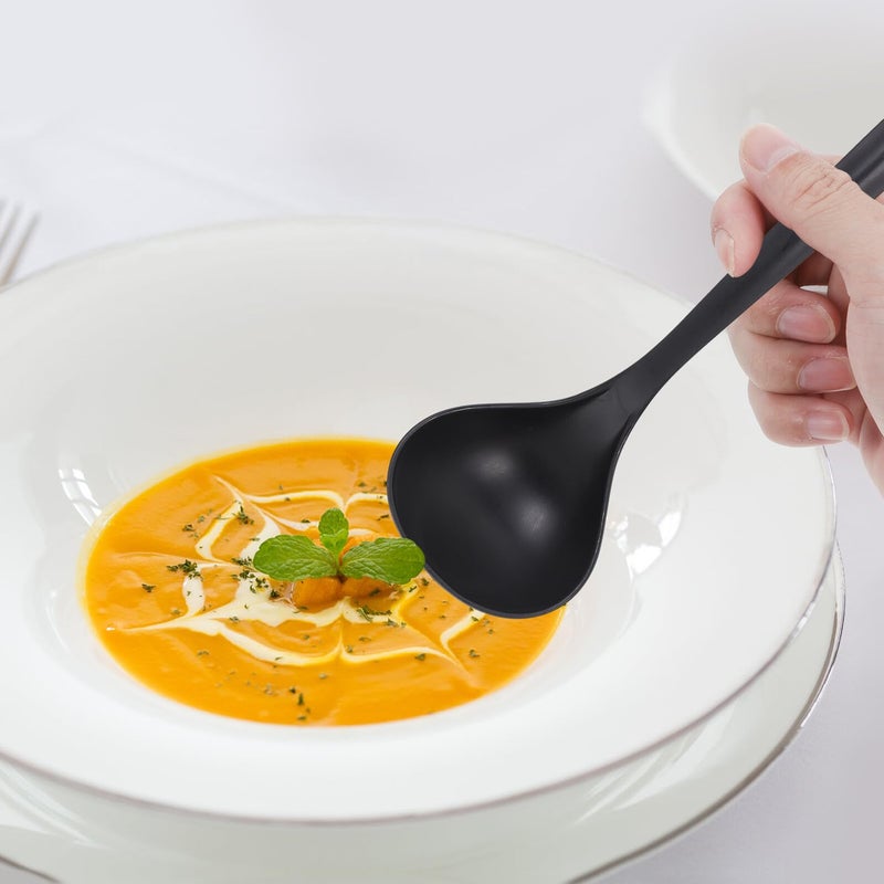 Long Handle Soup Spoons 2Pcs Plastic Serving Ladle for Ramen Hot Pot Dumpling - Image 4