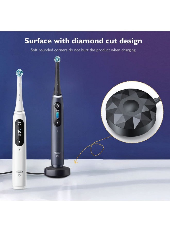 Lnauy - Replacement Charger Base Compatible With Braun Oral B Io Series 7 8 9 Electric Toothbrush Magnetic Travel Charging Base For Oralb Io Series 7 Series 8 Series 9 Replacement 3768 Adapter Cord Black - Image 1
