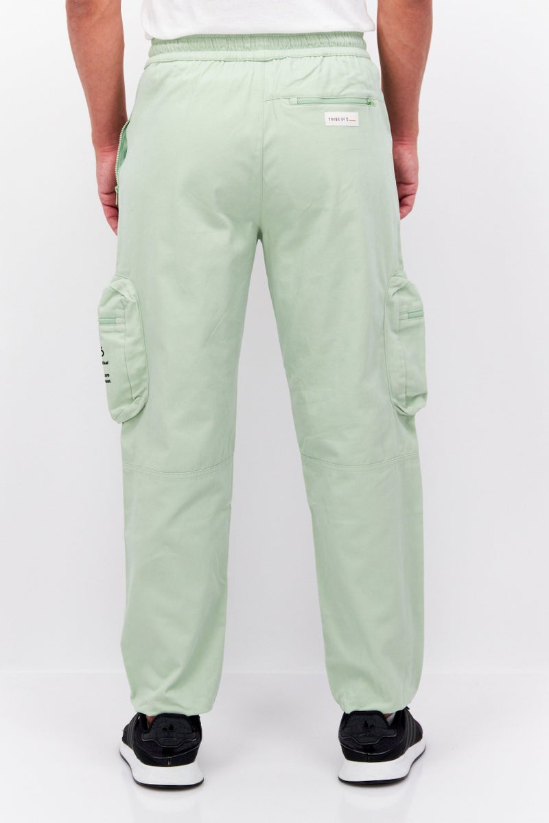 TRIBE OF 6 Men Sportswear Fit Outdoor Cargo Pants, Mint Green - Image 4