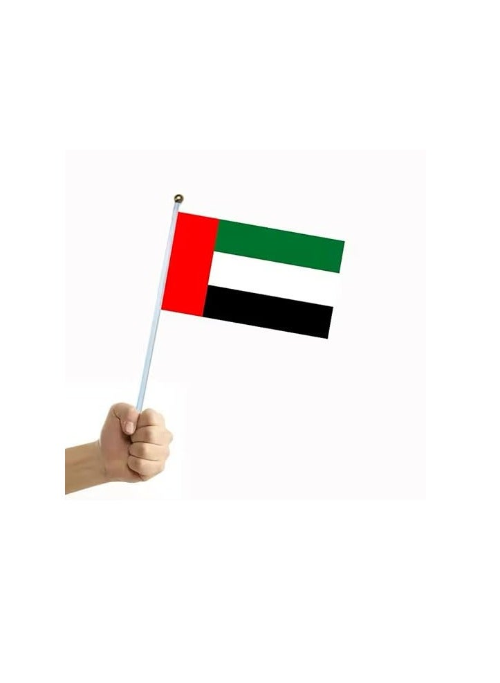 Generic 10pcs Flags With Pole Stick Handheld Flags World Country Representative Flags National Teams Flags in Hand, Decroations Flags for Match, Football Party, Restaurant, Bar Decoration, National Day Celebration  - Image 1