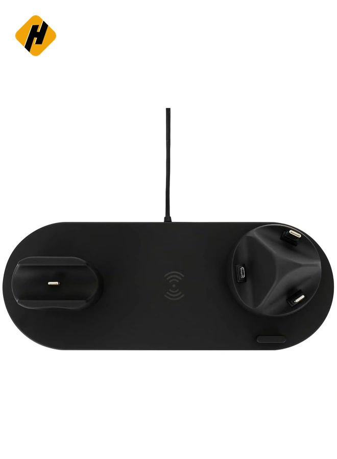 HuHa 6-in-1 Wireless Charging Stand for iPhone/Android/Type-C with USB Port, Charger Dock Station for Apple Watch/AirPods/Samsung/Huawei/LG/HTC  - Image 2