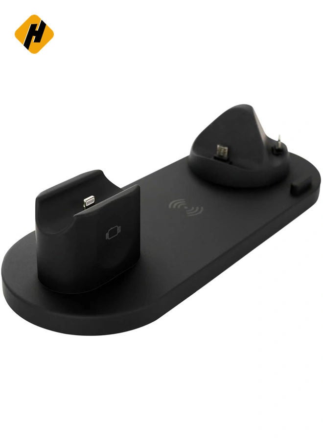 HuHa 6-in-1 Wireless Charging Stand for iPhone/Android/Type-C with USB Port, Charger Dock Station for Apple Watch/AirPods/Samsung/Huawei/LG/HTC  - Image 3