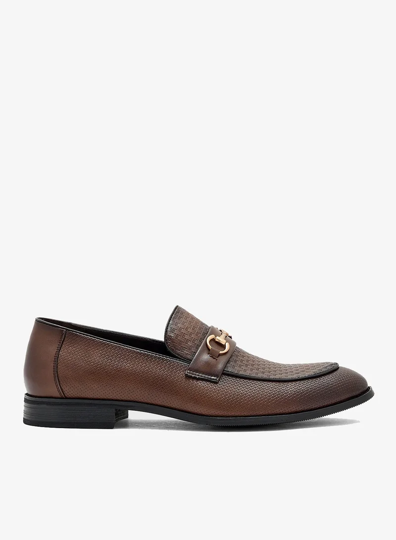 Weave Detail Formal Loafers