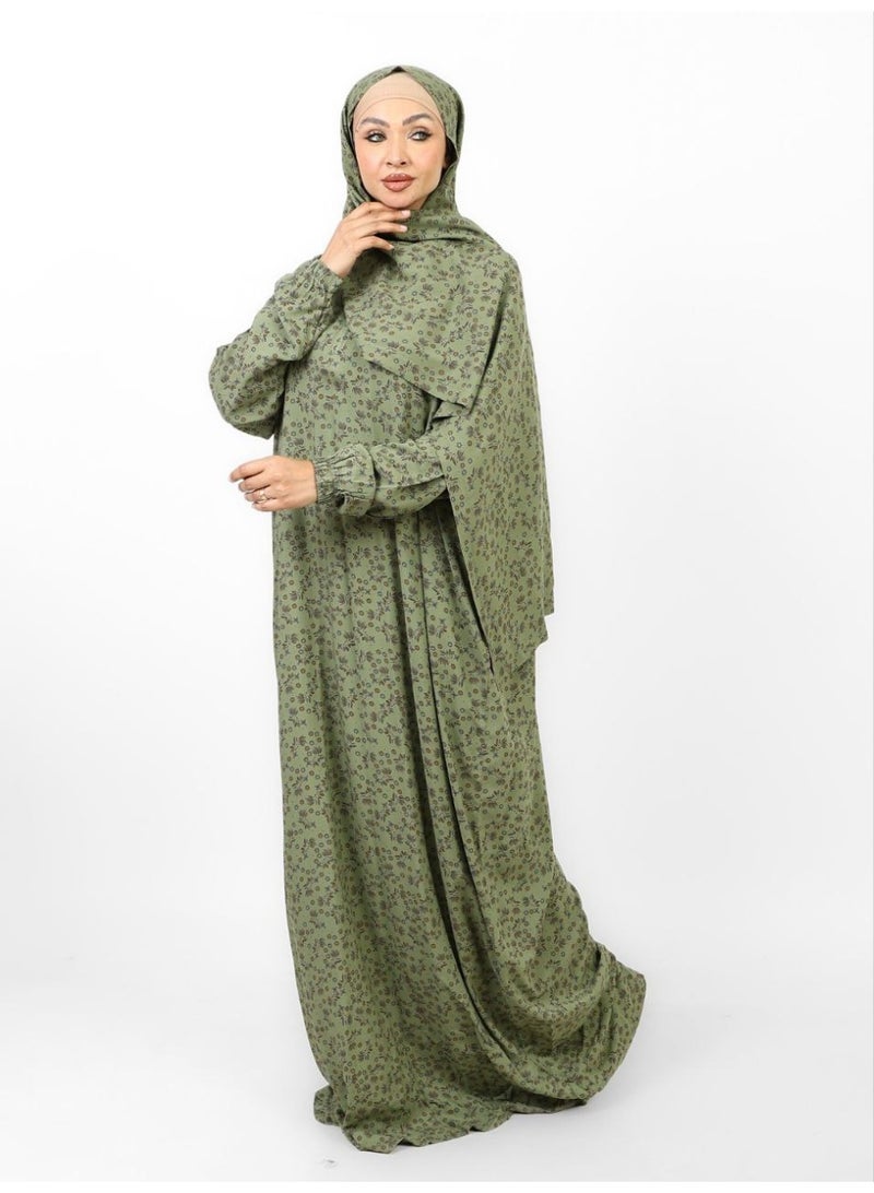 "Olivia" Sage Green Viscose Isdal – Modern Design & Everyday Comfort - Image 1