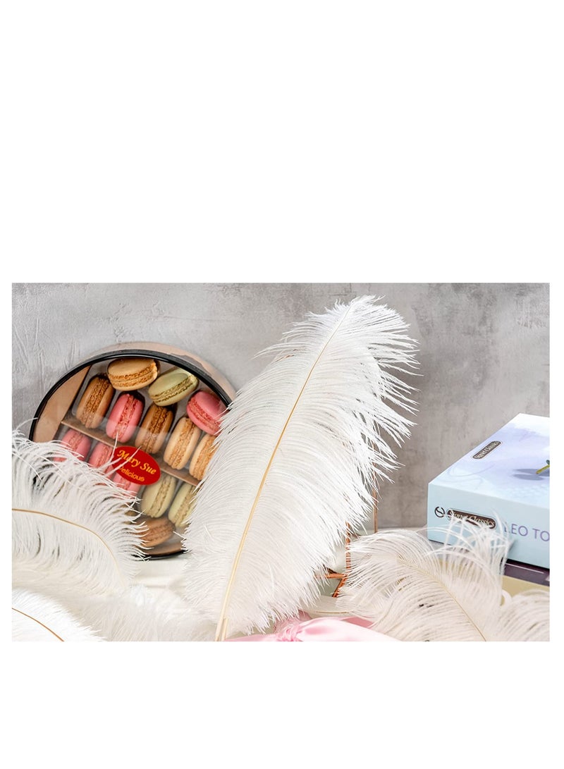 Natural White Ostrich Feathers, White Wedding Feathers, Safe and Non Toxic, Soft and Fluffy, Easy To Use, Can Be Used To Decorate Weddings, Parties, Home, Flowers, Masks, Etc, 10Pcs, White - Image 5