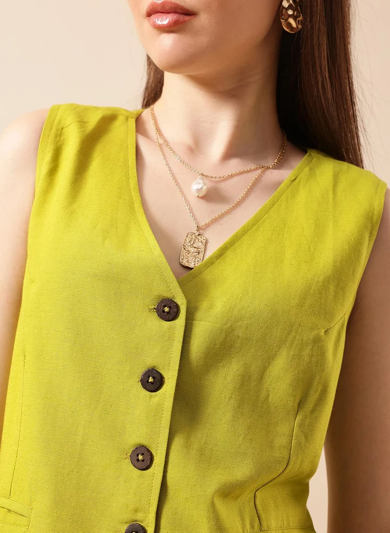 آي شين Comfy Avacado Straight Co-Ords