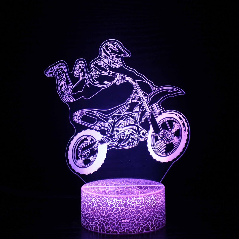 Dedicated To Harley Motorcycle Series Led Night Light Creative Colorful Visual 3D Lamp Gift Lamp - Image 1