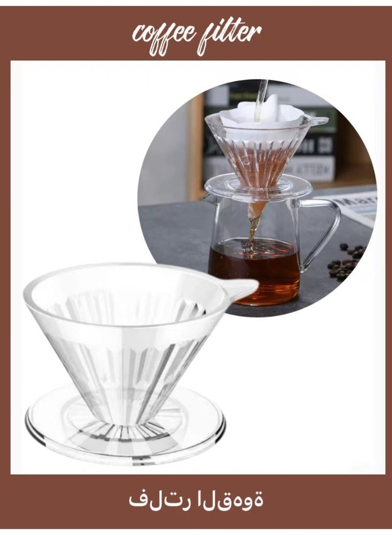 TIMEMORE Pour Over Coffee Filter Cone, Crysta Hand Drip Coffee Dripper – Coffee Brewing Tool for Home/Cafe Size 01 - Image 1
