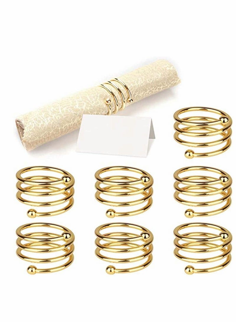 8-Piece Set Napkin Ring Table Setting Suitable for Casual or Formal Occasions (gold) - Image 1