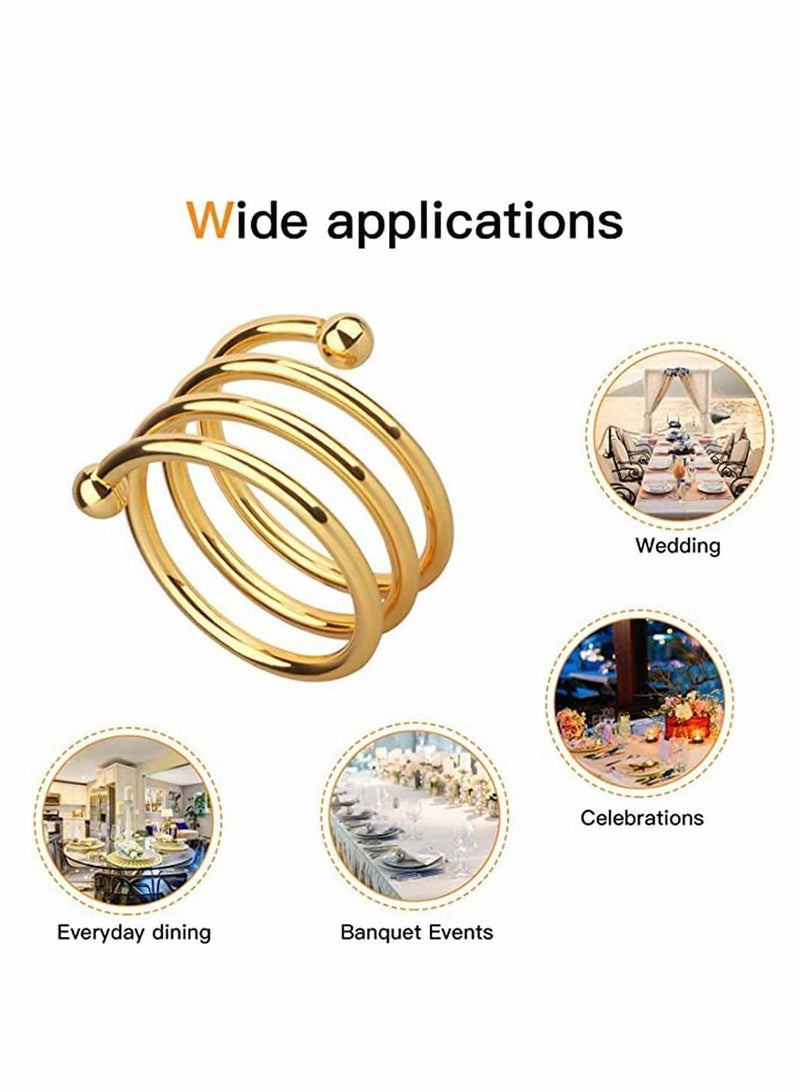 8-Piece Set Napkin Ring Table Setting Suitable for Casual or Formal Occasions (gold) - Image 5