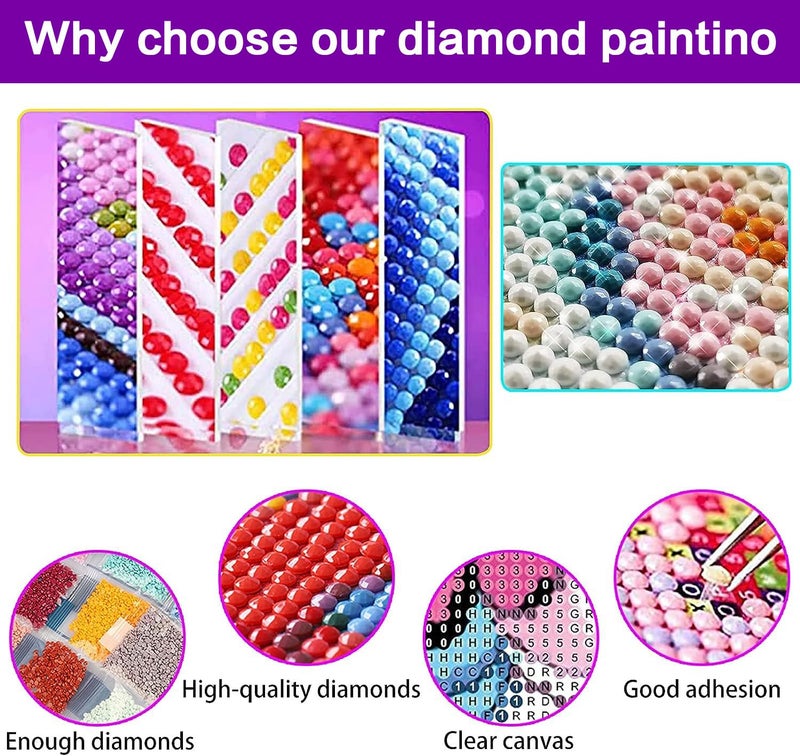 croshom Cross Diamond Art Kits for Adults-DIY 5D Religion Diamond Painting Kits for Adults Beginners, Full Drill Paint by Diamonds Art Painting Christ Crafts for Home Wall Art Decor 12x16in - Image 5