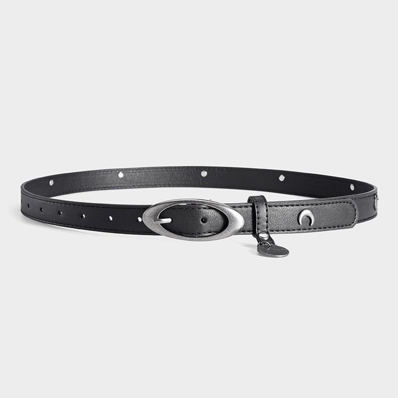 Trendy Unisex Denim Belt Casual Korean Black 1203 Black