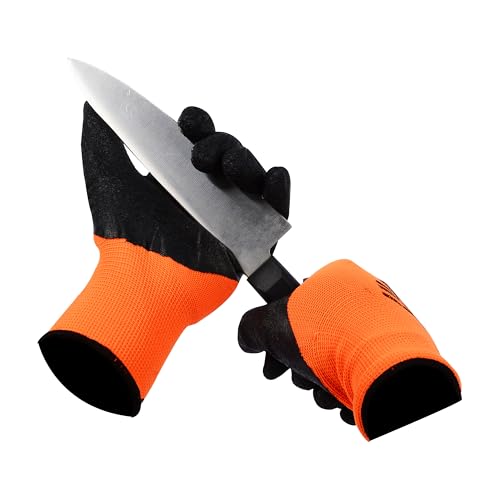 Robustt Nylon Nitrile Half Coated (Back Also) Industrial Safety Hand Gloves (Pack of 1) Anti-Cut | Cut Resistant | Heat Resistant | Industrial Use | for Finger and Hand Protection. - Image 1