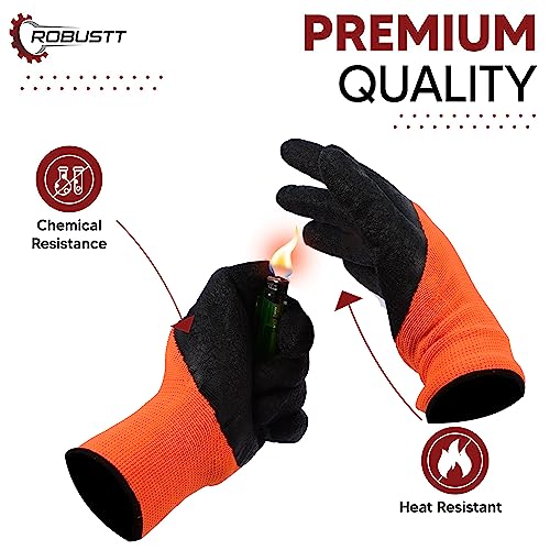 Robustt Nylon Nitrile Half Coated (Back Also) Industrial Safety Hand Gloves (Pack of 1) Anti-Cut | Cut Resistant | Heat Resistant | Industrial Use | for Finger and Hand Protection. - Image 4