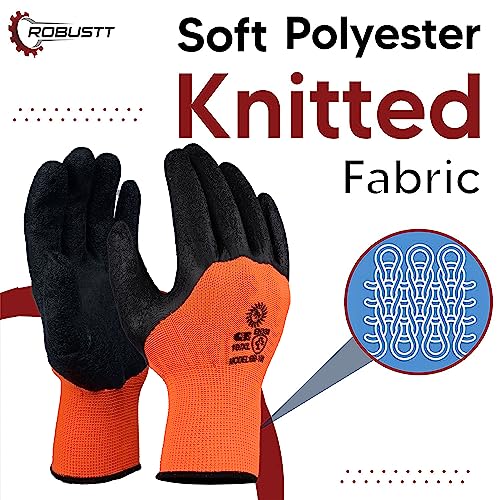 Robustt Nylon Nitrile Half Coated (Back Also) Industrial Safety Hand Gloves (Pack of 1) Anti-Cut | Cut Resistant | Heat Resistant | Industrial Use | for Finger and Hand Protection. - Image 2