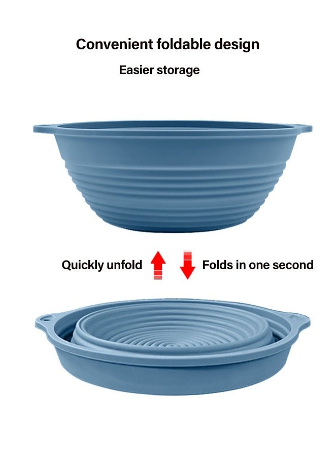 12-Piece Set Silicone Bread Proofing Basket, Sourdough Starter Kit Bread Proofing Basket Set,Complete Baking Supplies, Comes with Two Upgraded Silicone Bread Proofing Baskets, Foldable Silicone Brea - Image 4