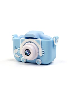 Children Digital Camera X200 HD Camera Toy Photographable Silicone Protective Case Gift-Color:X200 Blue (general Clear)