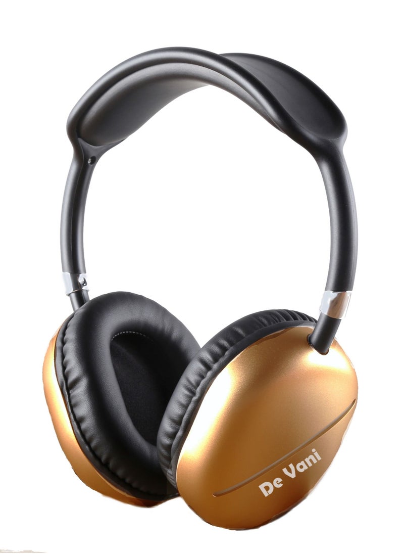 De Vani Wireless Headphones by De Vani  Stereo Gold color  - Image 1