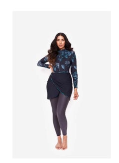 NIBEMINENT 3-Piece Women Print Conservative Swimsuit Set Muslim Sun Protection Swimwear Swimming Trousers Ladies Beachwear Skirt Bikini Arab Dress  - Image 1