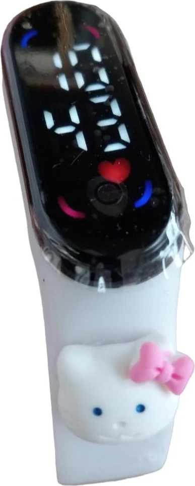 Dzc Kuzenler Avm Dzc Cousins ​​Avm LED Touch Screen Waterproof Digital Children and Youth Wristwatch with Hello Kitty Figure (They Are Not Smart)