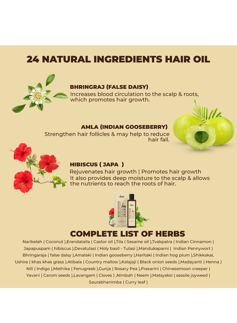 في كير زيت الشعر في كير 24 في 1 للتحكم في تساقط الشعر لجميع أنواع الشعر، 100 مل - Image 2