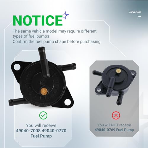 BlueStars 490407008 490400770 MIU12470 Fuel Pump Compatible with Kawasaki FS FR FX Series Engines FS481V FS541V FS600V FS651V FS691V FS730V FR541V FR600V FR651V FR691V FR730V John Deere 636M 647A - Image 3